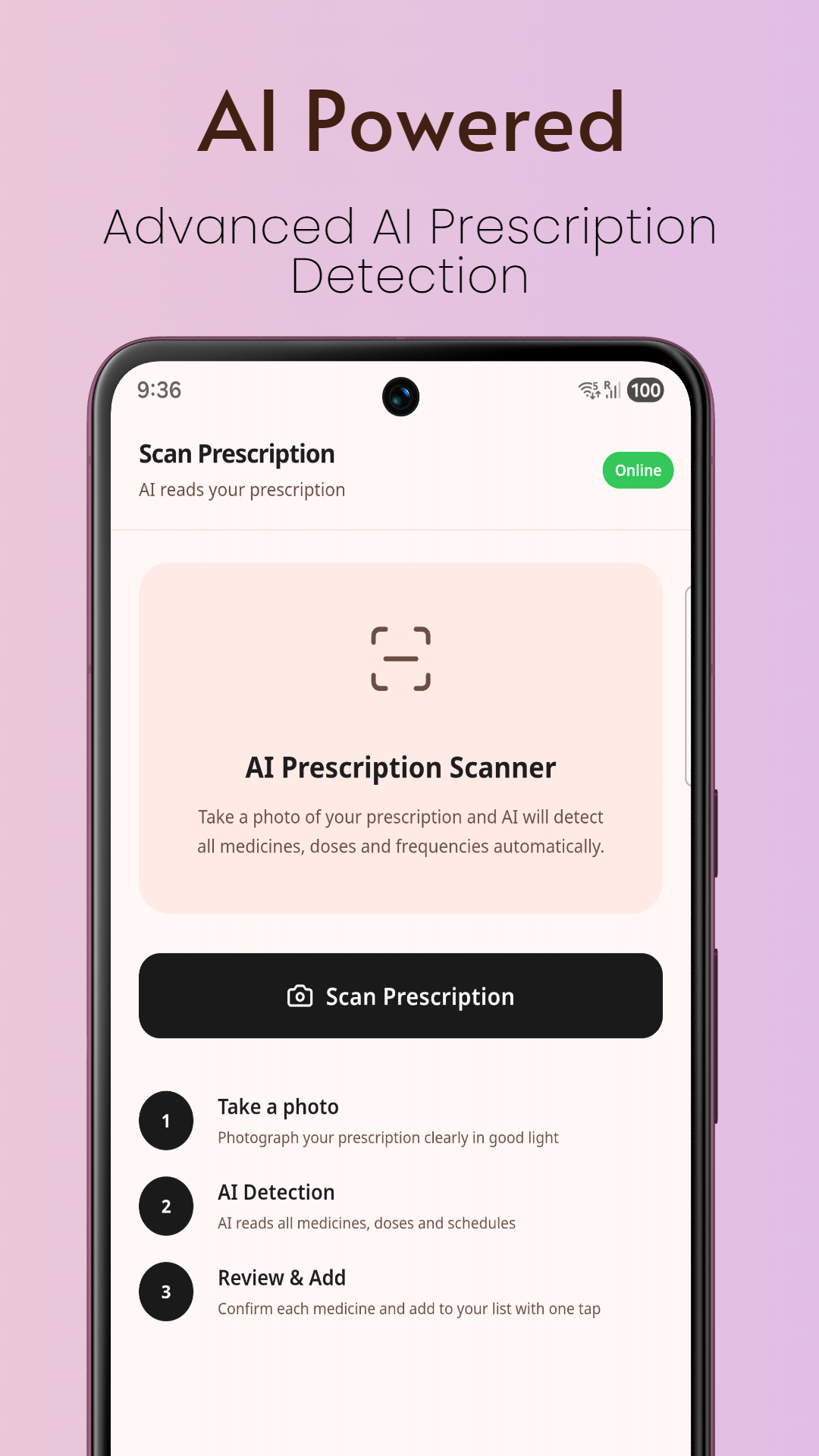 AI prescription scanner